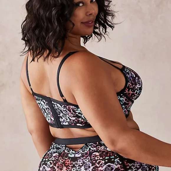 Skull & Roses Mesh Bra NWOT fr Torrid NEW - Picture 5 of 11